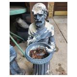 Pair of Religious Garden Statues With Planters