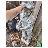 Boy With Basket Garden Statue