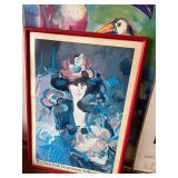 Peter Max Framed 1990 New York Downtown Antiques Show Poster 18x24