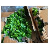 Set of 2 Artificial Floral Greenery Garlands Pink Blossoms Open Box
