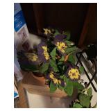 Mixed Household Decor Lot Artificial Potted Flowers Rack Stand Open Box