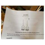 Home Reflections Flameless Holiday Hanging Lanterns Set of 2 Open Box