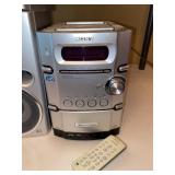 Sony Mini Shelf Stereo System 5 Disc CD Dual Speakers Remote Bundle