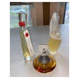 Kenzo Flower & Romeo Gigli Perfume Bottles 3 Pc Partial Fill Lot