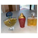 Vintage Mini Perfume Bottles Guerlain Paris & Others 3 Pc Partial