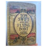 Collection of 7 Antique Decorative Hardcover Books Tom Swift & Primers