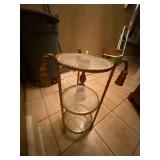 Decorative Glass Shelf Stand & Pedestal Candle Holder Set, Good