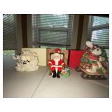 Lenox Fitz & Floyd Christmas Ceramic Decor Figurines 3 Pc Set Boxed
