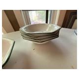 Vista Alegre Ribbon Blue Plates & Johnson Bros Bowls 11 Pc Lot