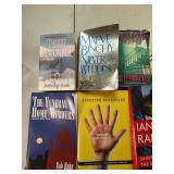 Mixed Book Lot 7 Novels & Cookbook Ian Rankin Nora Roberts w Tote