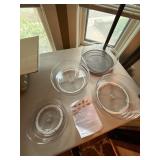 Cella 4 Pc Kitchen Turntable Set Clear Lazy Susan Organizers Nice