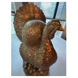 Martha Stewart 12in Gilded Golden Turkey Figurine w/ Box Very Good