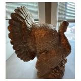 Martha Stewart 12in Gilded Golden Turkey Figurine w/ Box Very Good