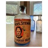 Antique Glass Bottle Group Mrs Stewart Phillips Pinkham 4 Pc