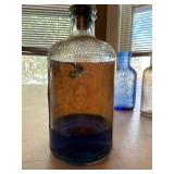 Antique Glass Bottle Group Mrs Stewart Phillips Pinkham 4 Pc