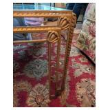 Giltwood Coffee Table with Glass Top and Ornate Carvings