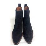 DB - Coach Bowery Chelsea Boots - Black Suede with Tea Rose Cutout Pattern - Size 7