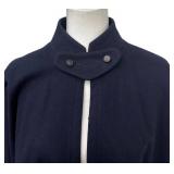 KH - Burberrys Navy Wool Cloak with Two-Button Neck Strap