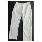 AGOLDE Riley White Denim Jeans - 98% Cotton, 2% Elastane - Made in Turkey