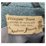 Vintage Andrew Stewart Wool Plaid Cape Jacket
