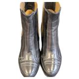 Dries Van Noten Black Leather Ankle Boots Size 7.5