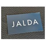 Jalda Brown Croc-Embossed Leather Clutch