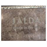Jalda Brown Croc-Embossed Leather Clutch