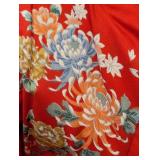 Vintage Silk Kimono Floral Robe