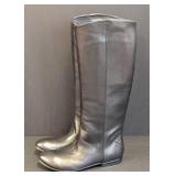 Costume National Black Leather Boots Size 7.5