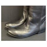 Costume National Black Leather Boots Size 7.5