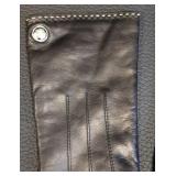 Coach Black Leather Cashmere Lined Women