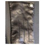 Coach Black Leather Cashmere Lined Women