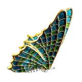 Vintage Kenneth J Lane Gold Tone Enamel Butterfly Brooch