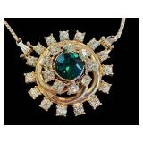 Beautiful Vintage Costume Jewelry Necklace & Screw-Back Earrings Set