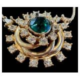 Beautiful Vintage Costume Jewelry Necklace & Screw-Back Earrings Set