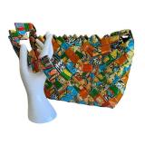 Recycled Candy Wrapper Woven Zipper Handbag