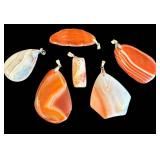 Lace Agate Pendant Assortment (Lot of 6)