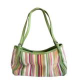 Fossil 75082 Striped Twill Canvas Hobo Bag