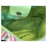 Fossil 75082 Striped Twill Canvas Hobo Bag