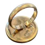 1971 India 20 Paise Lotus Coin Ring in Sterling Silver