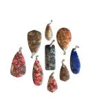 Assorted Jasper Pendants (9 Pieces)