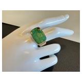 Sterling Silver Turquoise Mosaic Ring Size 11.75