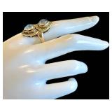 Sterling Silver Moonstone Ring Size 10