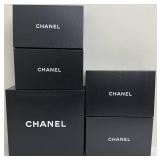 Chanel Gift Boxes Assortment (Lot of 5) - For Decor, Reuse or Repurposing