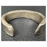 Sterling Silver Cuff Bracelet Textured Artisan