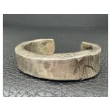 Sterling Silver Cuff Bracelet Textured Artisan