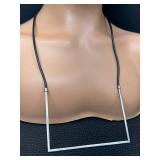 Sterling Silver Geometric Necklace Max