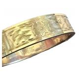Vintage Forstner Sterling Etched Bracelet