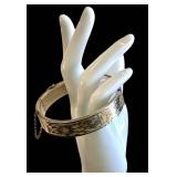 Vintage Forstner Sterling Etched Bracelet