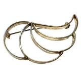 Vintage Mexico Sterling Silver Modernist Brooch